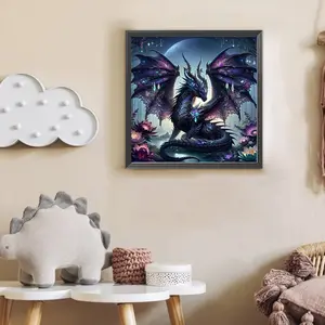 Unique dragon-shaped DIY diamond set for Christmas and Halloween. Gemstone art, adorned with diamonds and crafted, suitable for beginners and adults alike. Perfect for wall decoration and adding color to your life.