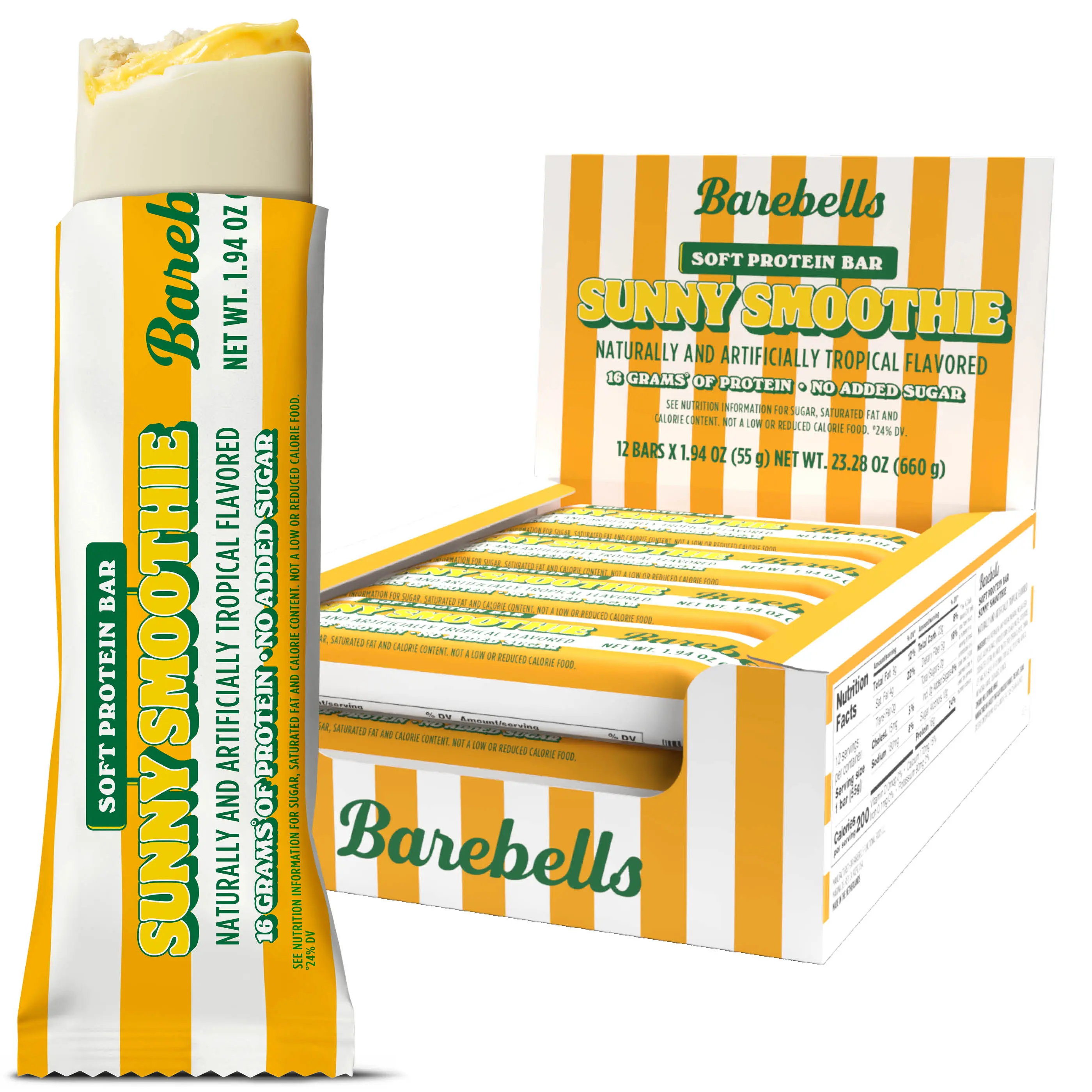 Barebells Bars Sunny Smoothie Protein Bars - 55g 12-pack Barebells Bars Sunny Smoothie Protein Bars - 55g 12-pack