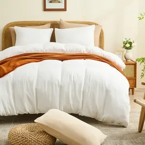 Bedlifes Muslin Duvet Cover Set- 100% Organic Cotton, Soft Textured Gauze Weave Comforter Cover for Breathable All-Season with Zipper Closure - 3 Piece Set