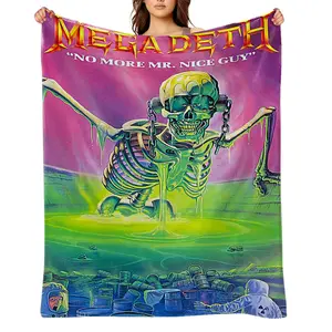 Megadeth-Flannel Throw Blanket for Girls Boys- Ultra Soft, Anti-Shrink & Wrinkle-Resistant ,Quick-Dry, Machine Washable Cozy Throw ,Perfect Gift for Kids Adults A-53