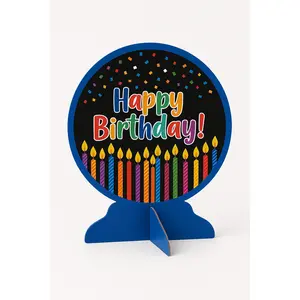 Vibrant Birthday Candle Table Centerpiece
