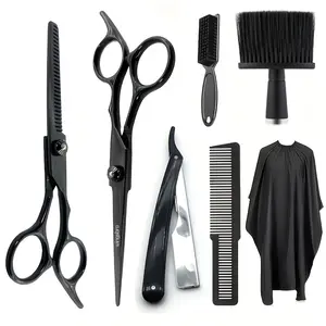 Wingsbro 6.0 Inch Home Haircutting Kit, Flat Shears, Tooth Clippers, Thinning Scissors, Hairdressing Tool Set, Essential Grooming Tools, Barber Kit, Haircut Kits