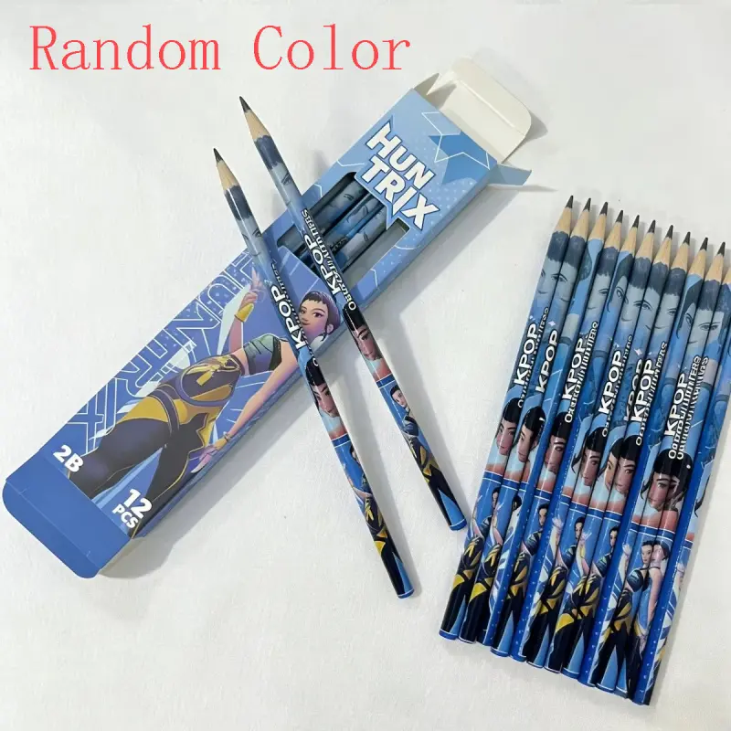 12Pcs Wooden 2B Pencils Graphite Core Smooth Writing Sketch Pencils Drawing Pencils for Students Artists School Office Use