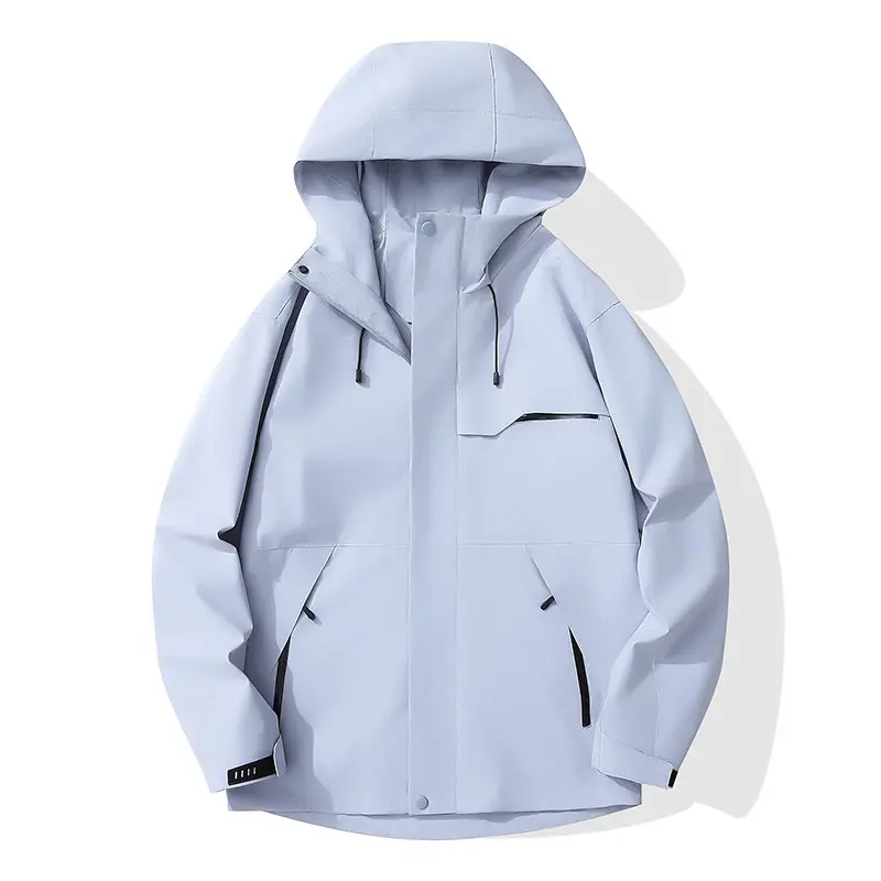 Unisex U-Neck Gore-Tex Athletic Jacket - Premium All Seasons Outdoor Apparel, Lightweight Athletic Outerwear, Loose-Fit Breathable Polyester, Waterproof Windproof, Drawstring, Hiking Gear, Camouflage, Customizable Branding