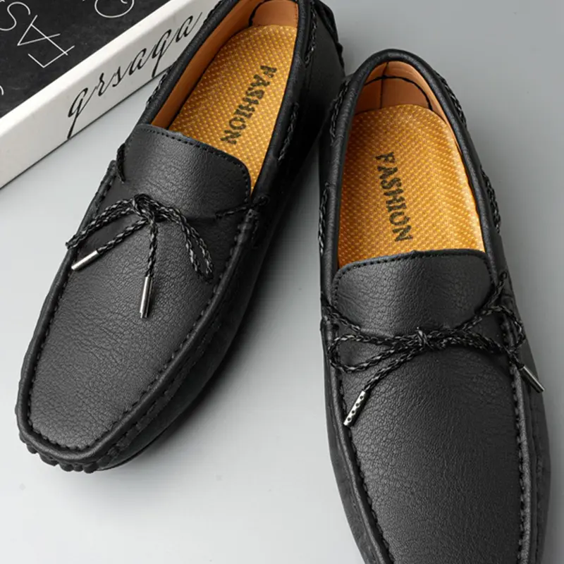 Men's Casual Fashion Comfortable PU Leather Shoes, Business Style Solid Color Loafers, Classic Slip On, Fashionable Shoes for Daily Wear, PU Leather Footwear