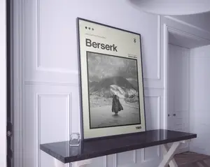 Berserk Poster | Berserk Guts Print | Anime Poster | Anime Manga Art Print | Minimalist Poster | No Frame