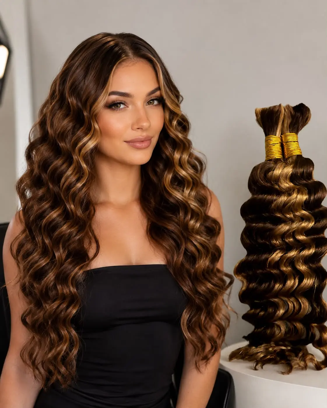 Women's Straight Human Hair Bundle with Closure - Natural Black Extensions, Seamless Blend, Smooth Finish, All-Season Fashion Accessory, Bundle + Closure