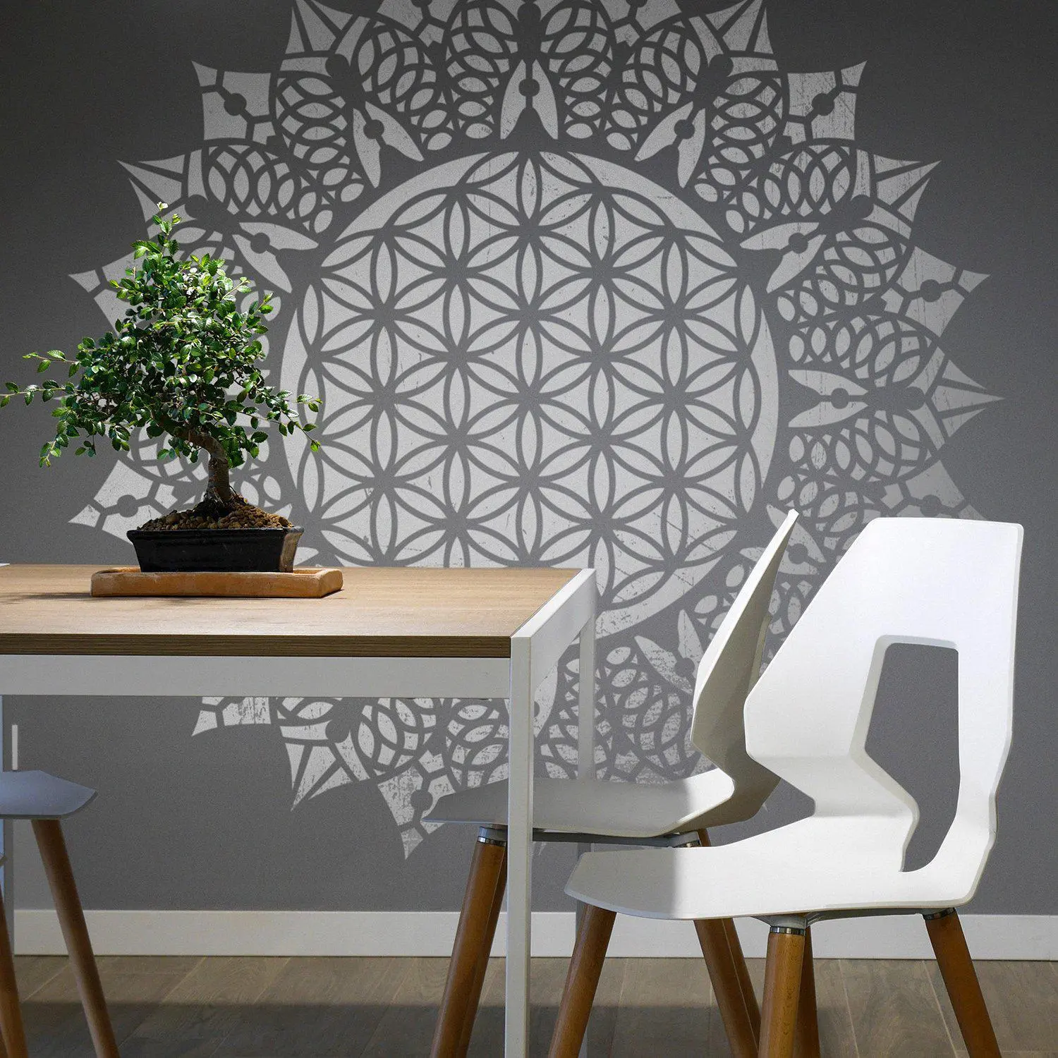 Mandala Stencil -  Flower Of Life Stencil - Mandala-style Stencil - Flower Of Life Design- Wall Stencil - Geometric Design
