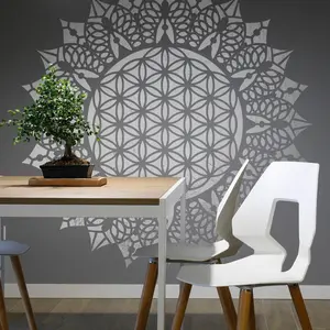 Mandala Stencil -  Flower Of Life Stencil - Mandala-style Stencil - Flower Of Life Design- Wall Stencil - Geometric Design