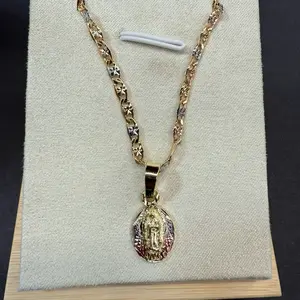 ORO LAMINADO Gold Filled virgen de Guadalupe chain