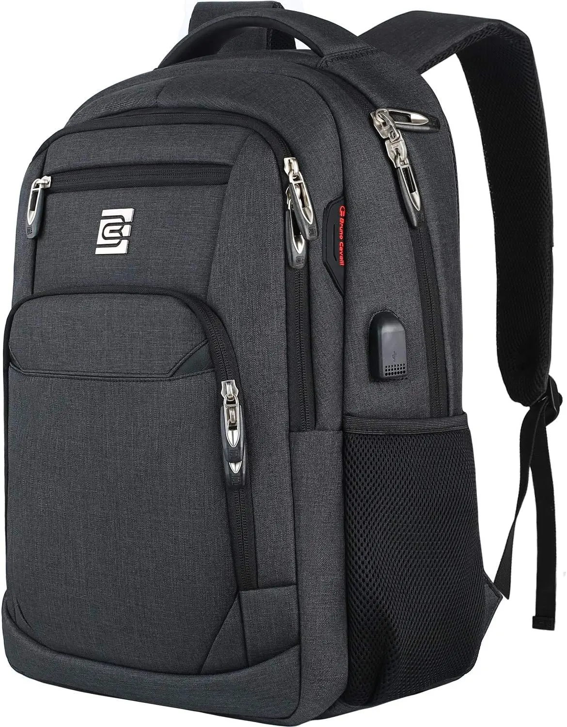 Laptop Backpack,Business Travel Anti  Slim Durable Laptops Backpack with USB  Port,Water Resistant College Computer Bag for Women & Men Fits 15.6 Inch Laptop and Notebook - Black