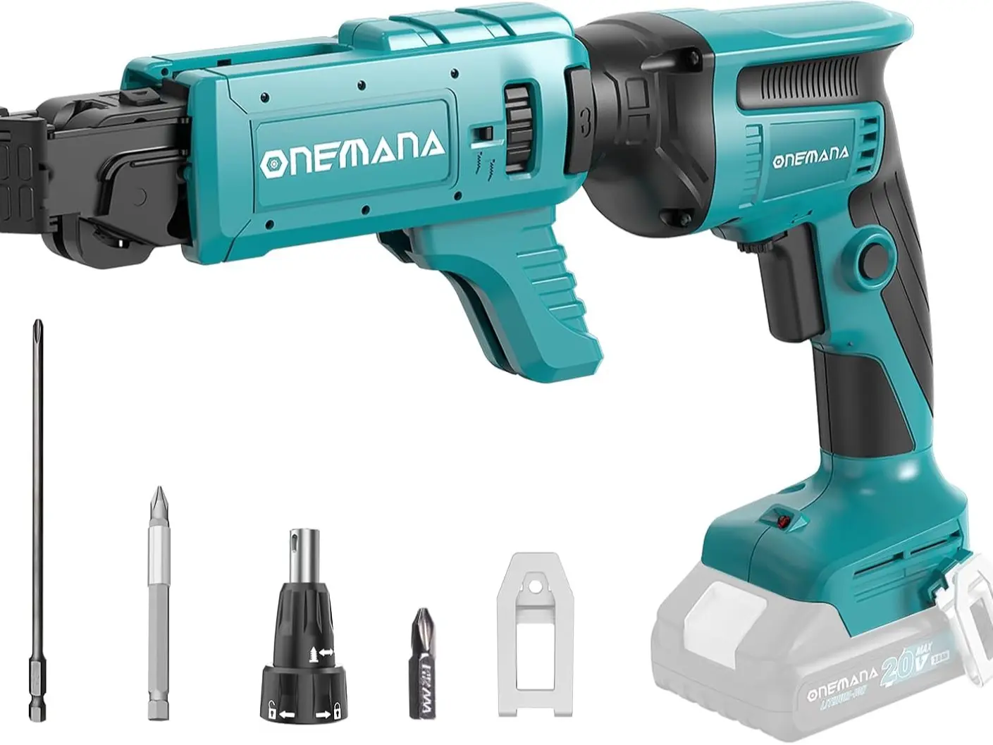 20V MAX Brushless Cordless Drywall Screw Gun - 4200RPM Max, Auto Feeder, Depth Adjustment, LED Light, Collated Attachment Compatible Drywall Drive Tool (Tool Only)