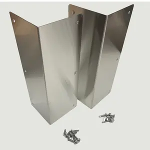 Brushed 304 Stainless Steel Corner Guards for Vinyl Siding - Weed Whacking Protection (Pack of 2)