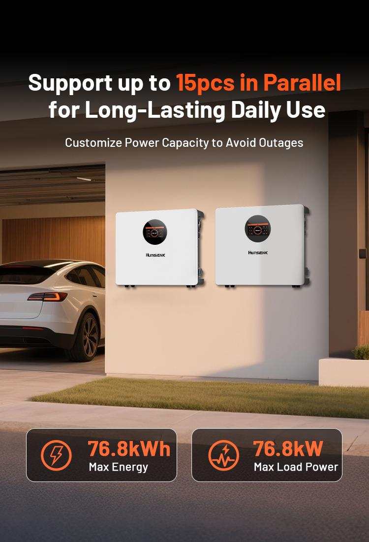 【Flash sale】【2PACK】Humsienk 48V 100Ah Wall-mounted LiFePO4 Bluetooth Battery, Built in 100A BMS & LCD Touchscreen(Indicator), Grade A Cells & 6000+ Deep Cycles for Off-Grid, Solar System, Home Backup