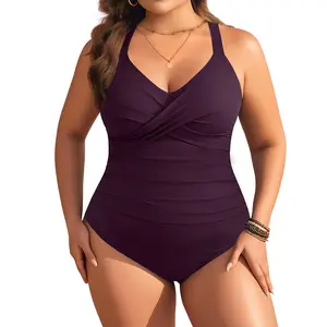 Aqua Eve Plus Size One Piece Swimsuit - Women's Tummy Control Bathing Suit Retro Full Coverage Swimwear 2026  SwimWeek  summervibes