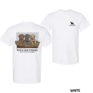 Wild S0uthern  Dog Trio T-Shirt, Hunting Lab Graphic Tee, Country Outdoor Shirt for Men and Women, Country stuff for men, Mens shirts, Men's graphic tees