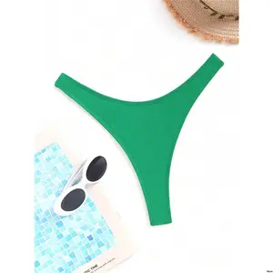 Bottom Bikini Thong Solid Swim tiktok Color For Summer Beach