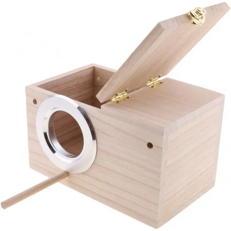 Nesting Box Bird House for Cage Wood Mating Box Bird Breeding Box for Lovebirds, Cockatoo, Budgie, Finch, Canary Small and Medium Sized Birds