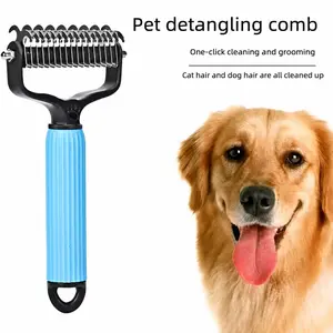 Pet Grooming Tool, Universal DetanglingComb for Dogs, Stainless SteelDouble-Sided Design, Effective SheddingRemoval & Matted Hair Tamer, PracticalDaily Dog Coat Maintenance Supplies.