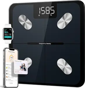 Etekcity Smart Body Weight Scale, High Accuracy with Large Display Bathroom Digital Weighing Scale with BMI, Body Fat, Muscle Mass Healthcare