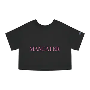Maneater Cropped T-Shirt, Stylish Women's Tee, Trendy Casual Wear, Gift for Her, Summer Fashion, Streetwear, Festival Outfit