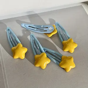 2pcs Star Hair Clips, Cute and Creative Pentagram Hair Accessories for Girls, Hair Pin Set