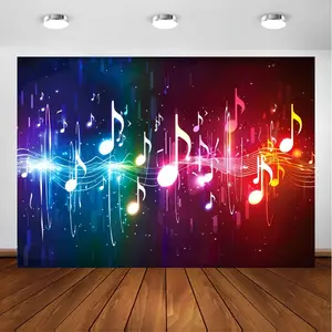 Vibrant Music-Themed Tapestry with Jumping Musical Notes, Hippie Wall Hanging for Bedroom, Living Room, Dorm Party, and Wall Backdrop Decor