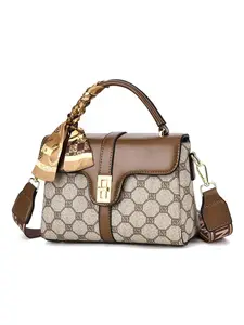 Elegant Printed Handbag, Fashion Soft PU Leather Crossbody Bag, Flap Crossbody Purse, Adjustable Strap, All-Season Casual Design, Fashionable Casual Bag, Everyday Crossbody Bag, Ideal Gift for Her