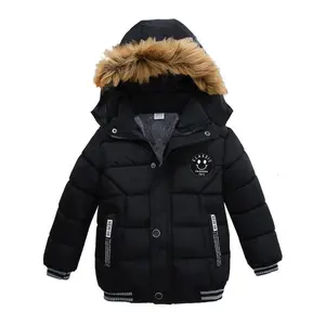 [Boys'  Jacket] Warm & Windproof Boys' Heavy-Duty  Jacket with Hood |       Black Outerwear for Toddler &  (1-6 Years) |       Easy-zip Closure, Trendy  Fashion, Durable Children's Wear, Birthday Gift kids winter