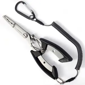 Fishing Pliers, 3rd Generation Multifunctional Stainless Steel Fish Pliers Hook Remover Tools with Lanyard, Suitable for Saltwater and Freshwater