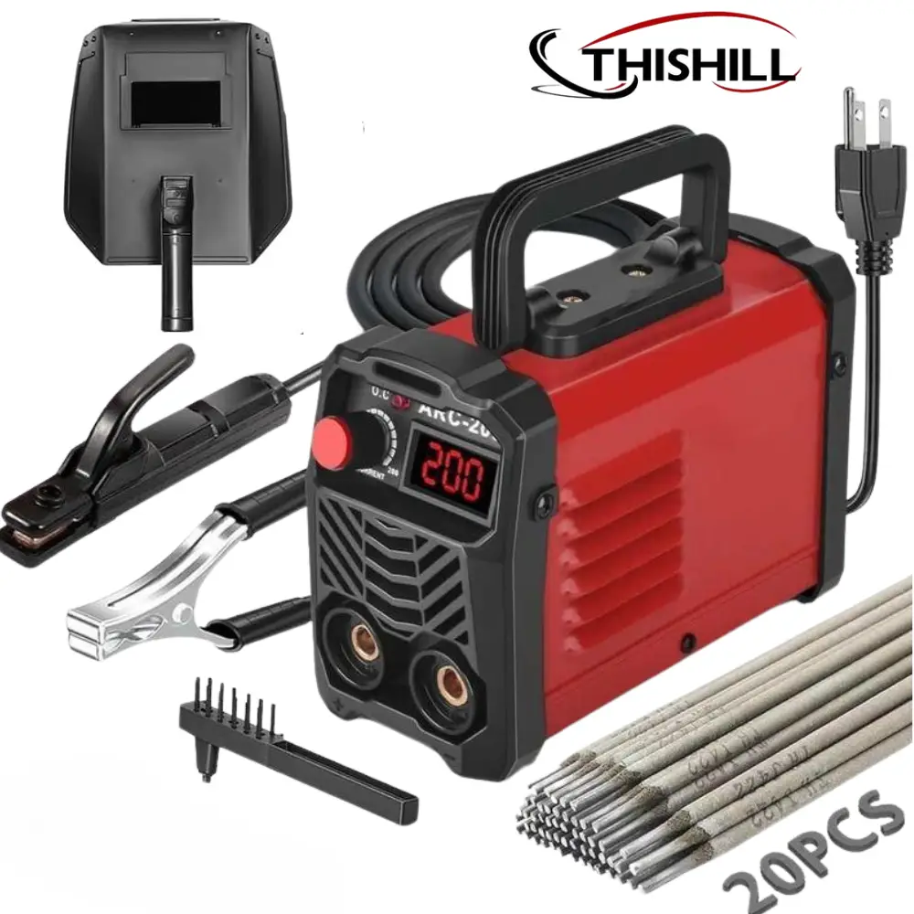 ThisHill 200Amp 20PCS Rods Stick Welder, Super MINI Portable Welding Machine, IGBT Inverter Welder Machine 110V with Hot Start Arc Force Anti-Stick, f