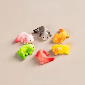 30 Mixed Color Fluorescent Miniature Salamander Decorations, Figurines, Office Desktop Ornament, Fish Tank Decoration, Garden Micro Model