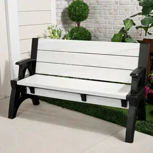 Convert-a-Bench Gen II XL Designer Series Bench-to-Table Modern Outdoor Patio Furniture Stool Chairs