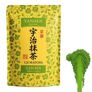 Kyoto Uji Ceremony Grade Stone-Ground Matcha Powder Sugar-Free Contains Tea Polyphenols L-Theanine & Caffeine Stress Relief Energy Focus