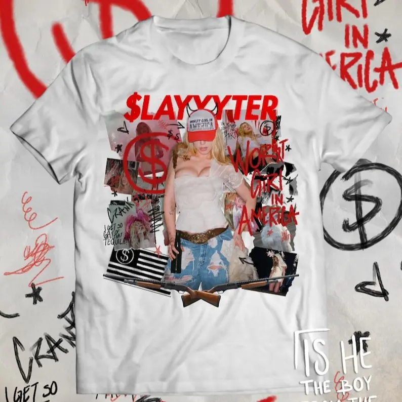 Comfort Colors Slay Cute Girl T-Shirt, Pop Star Graphic Tee,Vintage Aesthetic Singer Shirt, Indie Pop Fan Merch, Retro Music Lover Tee