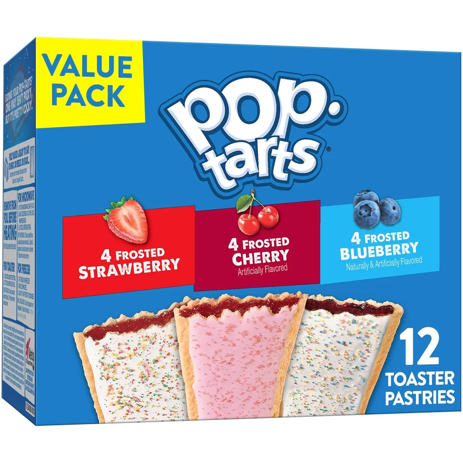 Pop-Tarts Toaster Pastries Fruit Lover's Variety Pack, 12 Pastries, Breakfast Snack, 20.3 oz Box