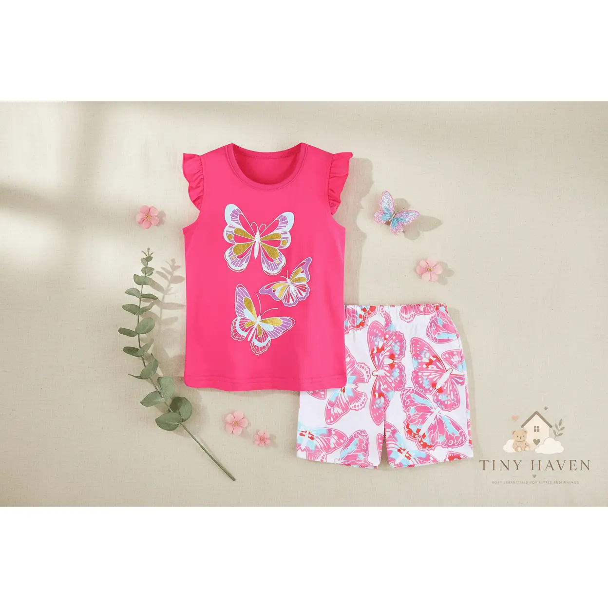 Butterfly Breeze Top & Shorts Set