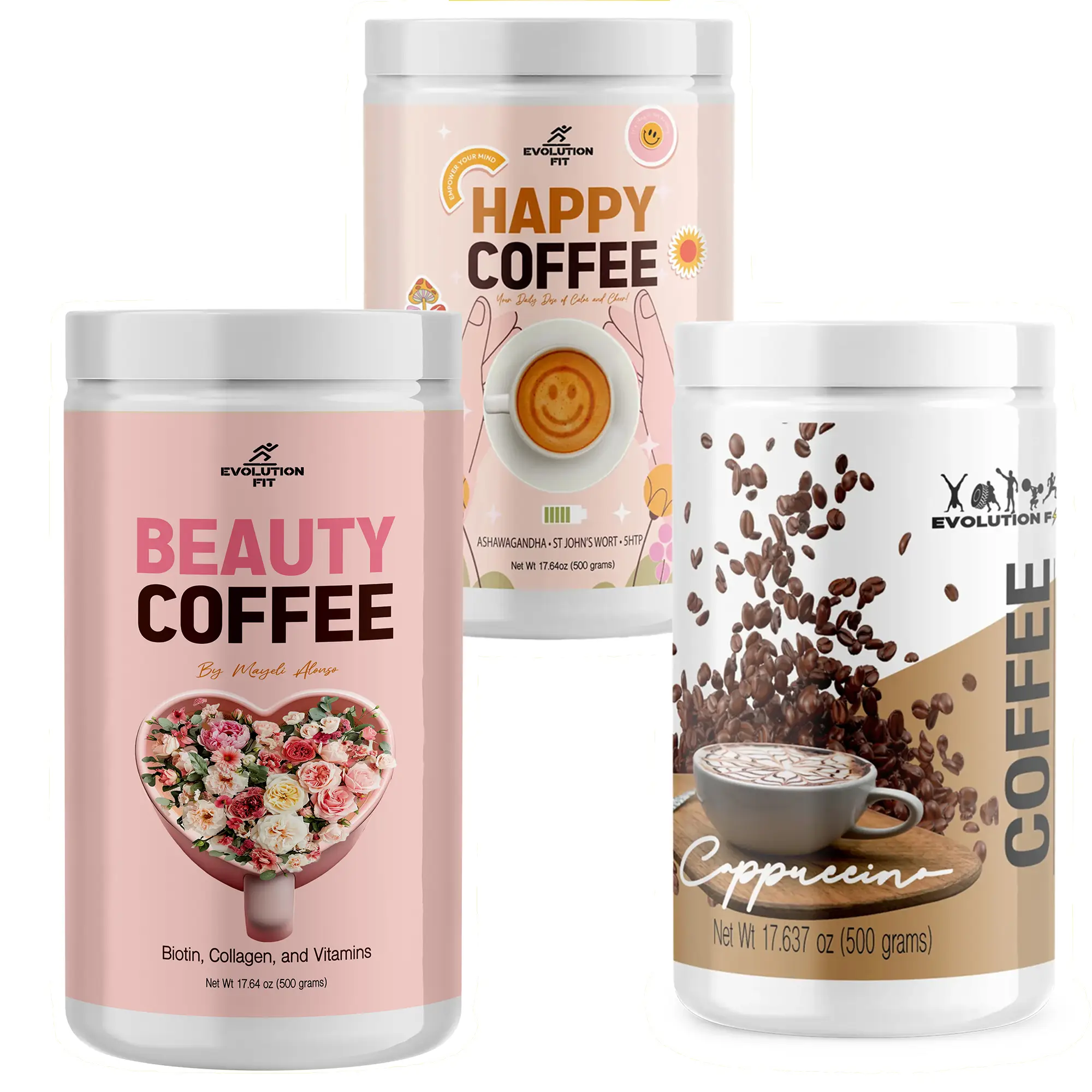 Coffee Lovers Trio/ Happy Coffee / Beauty Coffee/ Cappuccino Coffee