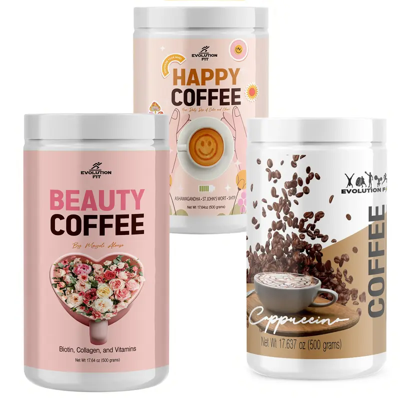 Coffee Lovers Trio/ Happy Coffee / Beauty Coffee/ Cappuccino Coffee