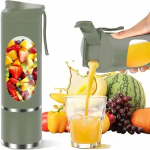 Portable Blender Electric USB-C, 450ML Personal Juicer for Shakes and Smoothies, 12 Blades, 1500mAh Rechargeable, BPA Free, 18oz Small Blender with Leakproof Lid & Sip Spout, Mixing, Compact