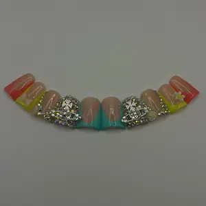 Spring bling fling press on nails