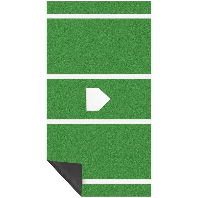 Premium Baseball Batting Mat: 12 X 6 Ft Indoor/Outdoor Portable Baseball Softball Hitting Mat, Non-Slip Rubber Bottom Batting Cage Mat With Home Plate For Batter, Pitcher And Catcher Training