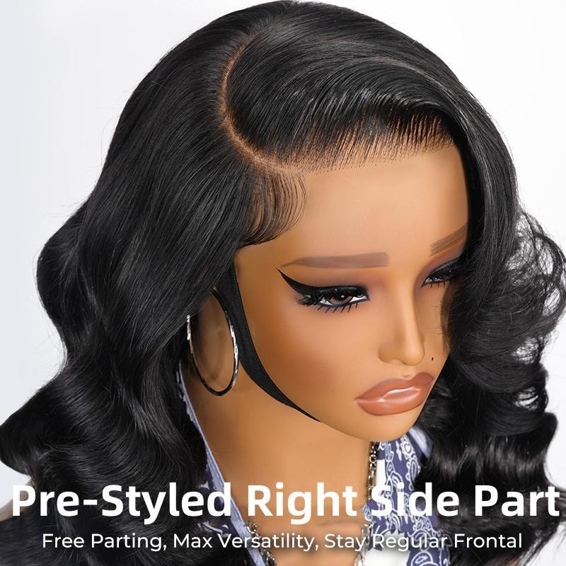 West Kiss 250% Density Right Side Part Glueless LayerCut Wig 6x8 Lace Closure Wig Body Wave Pre Cut Pre Bleached Ready Go Wigs