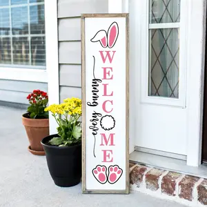 Every Bunny Welcome Easter Porch Sign, Easter Decorations Porch Decor, Welcome Sign For Front Porch,  Front Door Decor, Handmade Home Decor