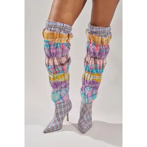 AZALEA WANG ELODIE PINK MULTI BOXER BOOT AZALEA WANG ELODIE PINK MULTI BOXER BOOT