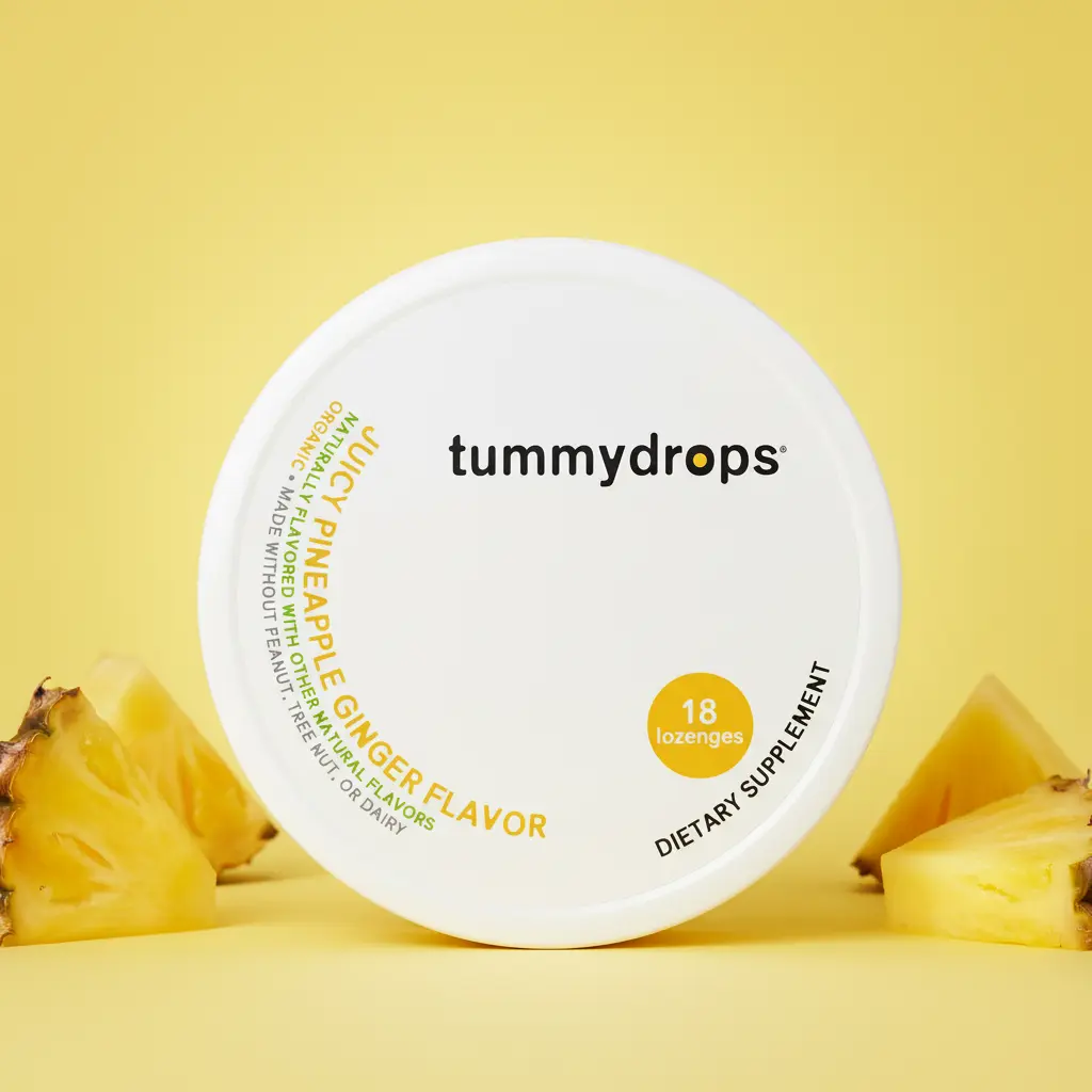 Organic Pineapple Ginger Tummydrops 18 ct