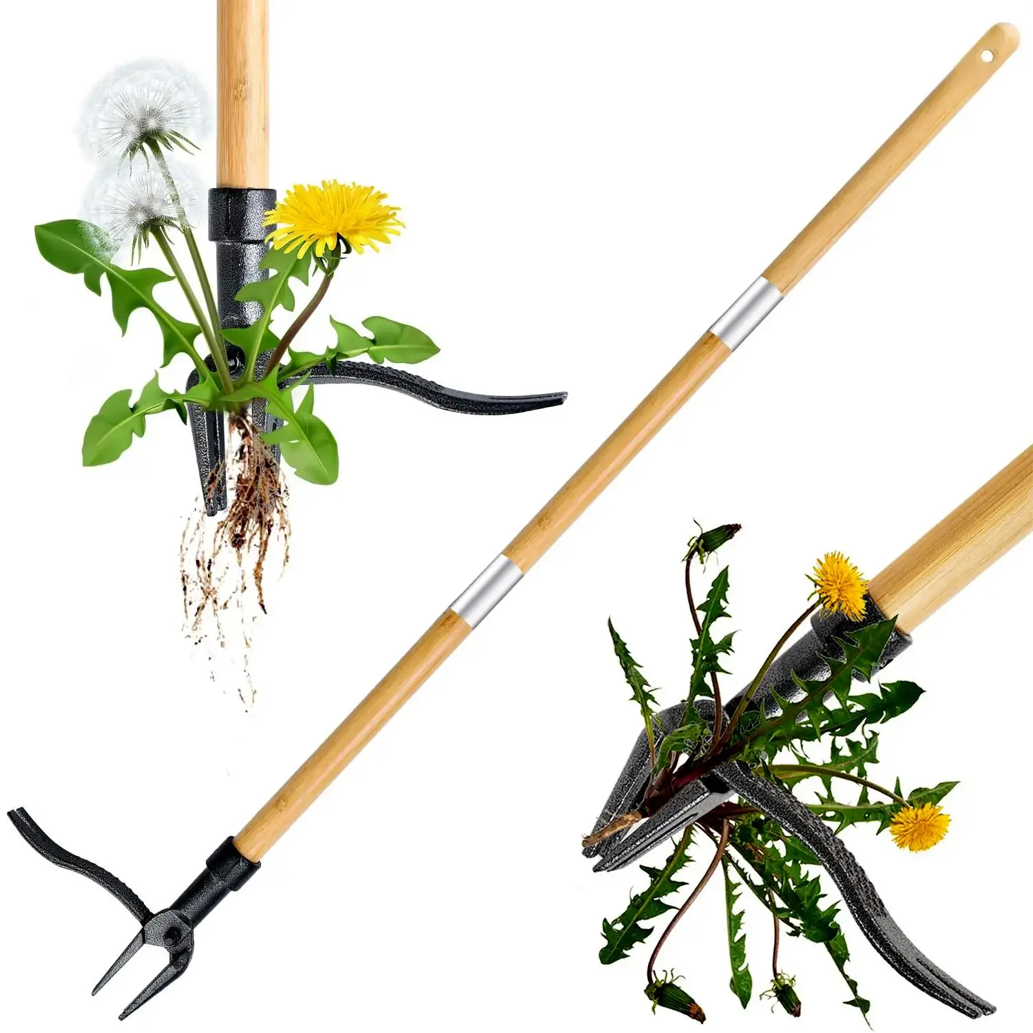 Stand Up Weed Puller Tool, Long Handle Manual Weeding Tools, Garden Lawn & Outdoor Use Weed Removal Tool, Home Garden Tools