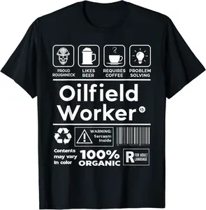 Oil Well Oilfeild Oilfield Trash Oilfield T-Shirt - Luzracosta Shop 97B09NYB2WQ3