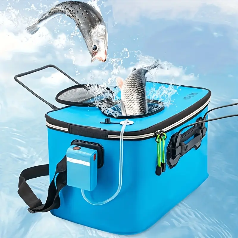 High-Quality EVA Foldable Bucket - Universal Collapsible Multifunctional Portable Container for Fishing Minnow Live Bait, Outdoor Camping (Orange)