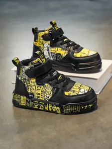 Fashion Casual Sports Shoes, Trendy Graffiti Design, Comfortable Soft Sole, Outdoor High-Top Versatile Student Sneakers, Footwear